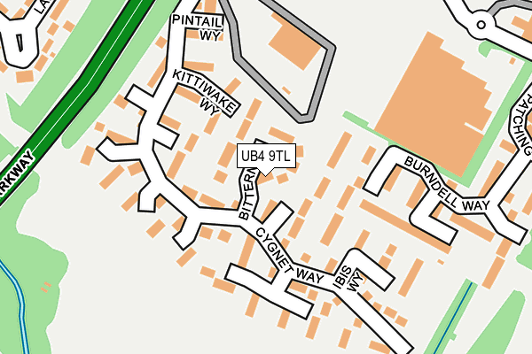 UB4 9TL map - OS OpenMap – Local (Ordnance Survey)