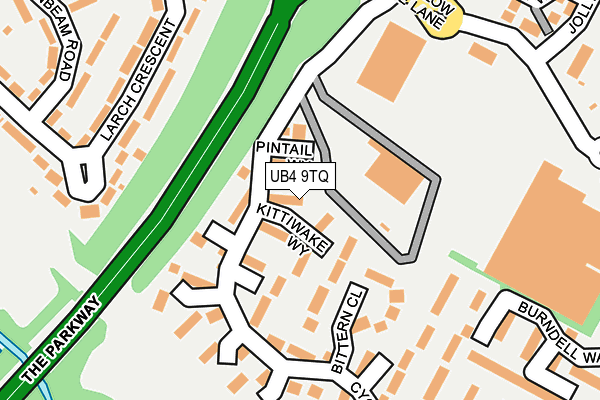 UB4 9TQ map - OS OpenMap – Local (Ordnance Survey)