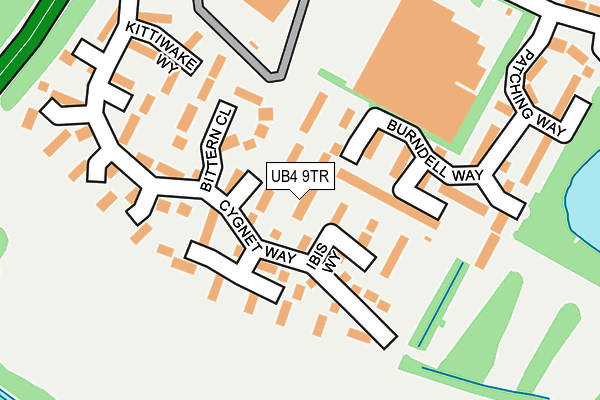 UB4 9TR map - OS OpenMap – Local (Ordnance Survey)