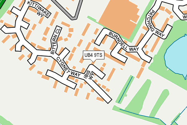 UB4 9TS map - OS OpenMap – Local (Ordnance Survey)