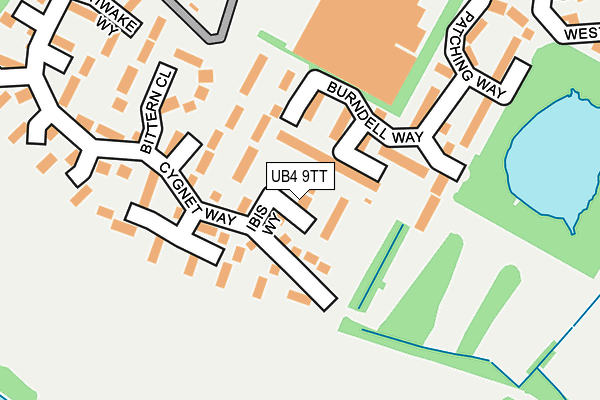 UB4 9TT map - OS OpenMap – Local (Ordnance Survey)