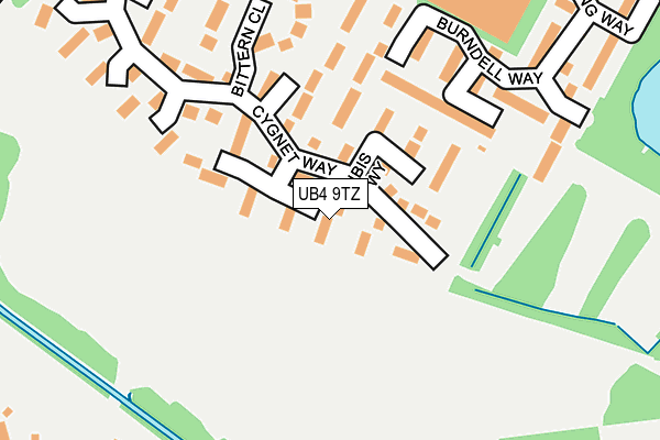 UB4 9TZ map - OS OpenMap – Local (Ordnance Survey)