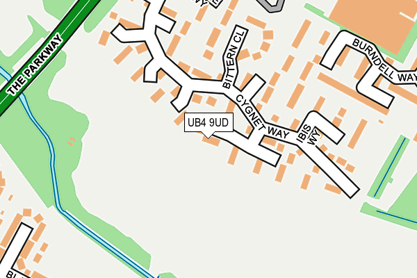 UB4 9UD map - OS OpenMap – Local (Ordnance Survey)