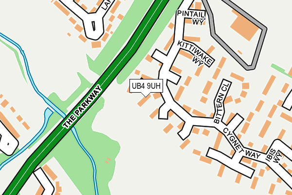 UB4 9UH map - OS OpenMap – Local (Ordnance Survey)