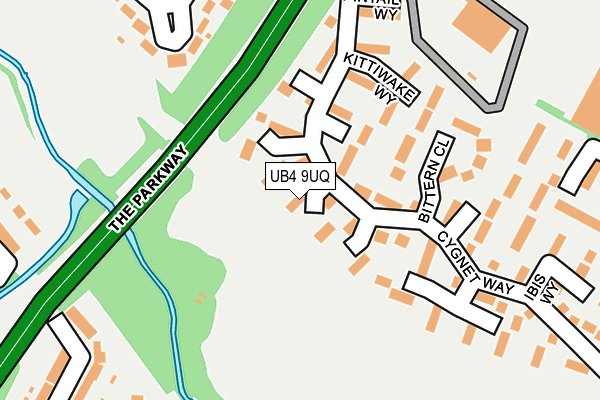 UB4 9UQ map - OS OpenMap – Local (Ordnance Survey)