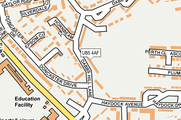 UB5 4AF map - OS OpenMap – Local (Ordnance Survey)
