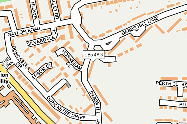 UB5 4AG map - OS OpenMap – Local (Ordnance Survey)