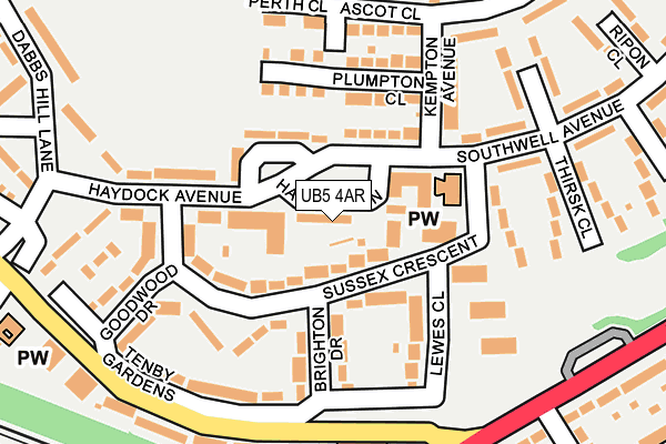 UB5 4AR map - OS OpenMap – Local (Ordnance Survey)