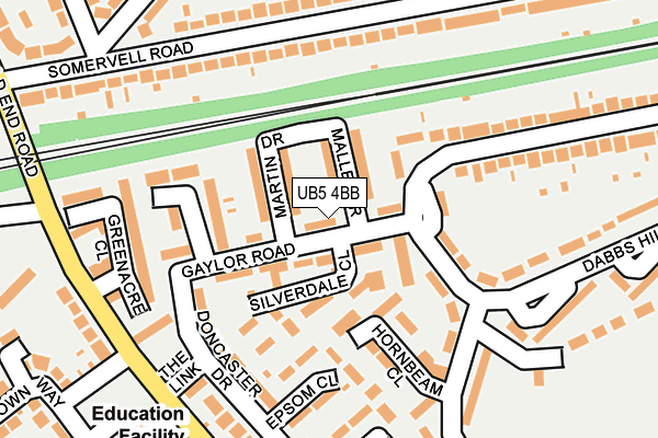 UB5 4BB map - OS OpenMap – Local (Ordnance Survey)
