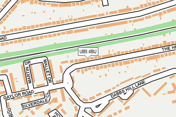 UB5 4BU map - OS OpenMap – Local (Ordnance Survey)