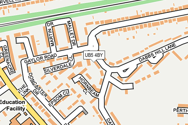 UB5 4BY map - OS OpenMap – Local (Ordnance Survey)