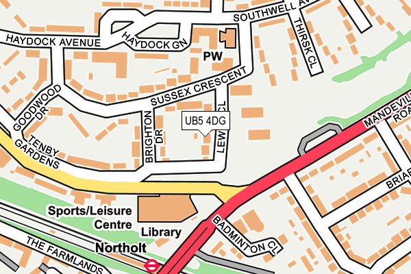 UB5 4DG map - OS OpenMap – Local (Ordnance Survey)