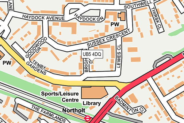UB5 4DQ map - OS OpenMap – Local (Ordnance Survey)