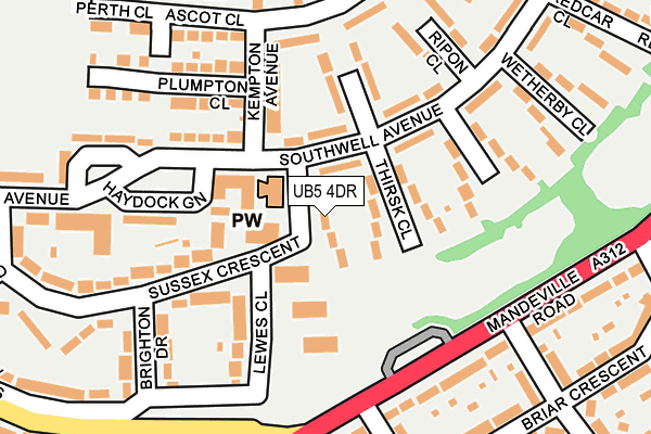 UB5 4DR map - OS OpenMap – Local (Ordnance Survey)