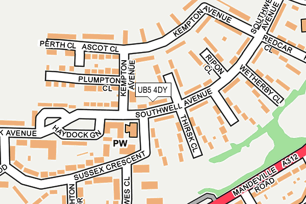 UB5 4DY map - OS OpenMap – Local (Ordnance Survey)