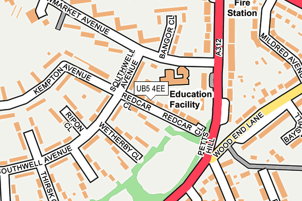 UB5 4EE map - OS OpenMap – Local (Ordnance Survey)
