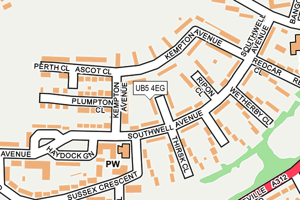 UB5 4EG map - OS OpenMap – Local (Ordnance Survey)