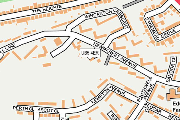 UB5 4ER map - OS OpenMap – Local (Ordnance Survey)