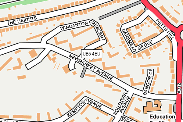 UB5 4EU map - OS OpenMap – Local (Ordnance Survey)