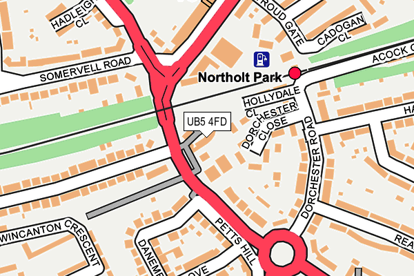 UB5 4FD map - OS OpenMap – Local (Ordnance Survey)