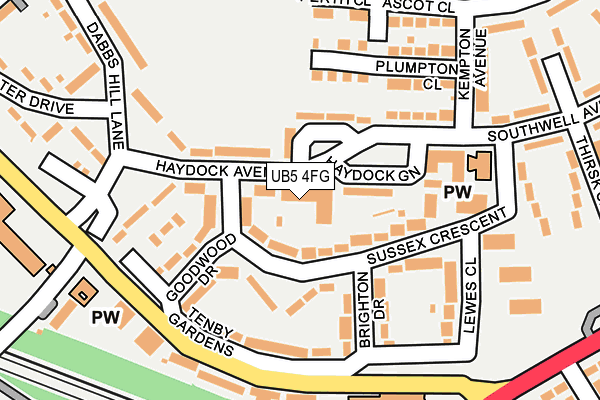 UB5 4FG map - OS OpenMap – Local (Ordnance Survey)