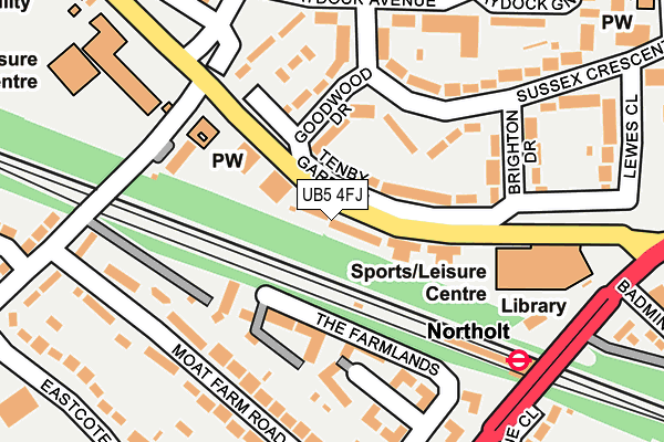 UB5 4FJ map - OS OpenMap – Local (Ordnance Survey)