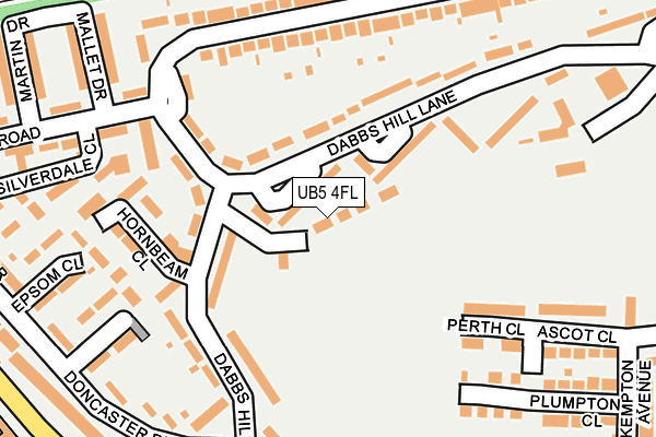 UB5 4FL map - OS OpenMap – Local (Ordnance Survey)
