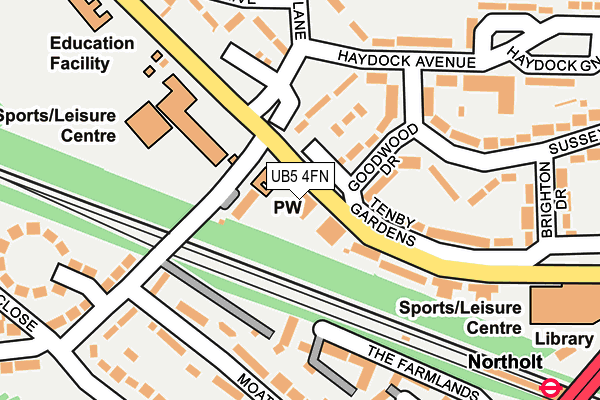 UB5 4FN map - OS OpenMap – Local (Ordnance Survey)