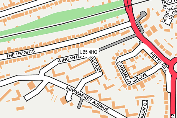 UB5 4HQ map - OS OpenMap – Local (Ordnance Survey)