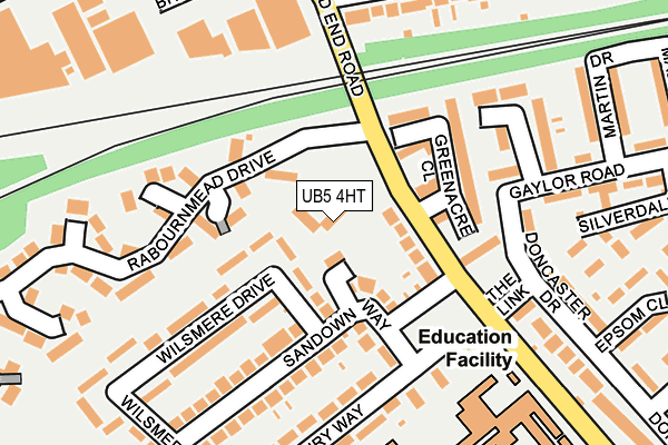 UB5 4HT map - OS OpenMap – Local (Ordnance Survey)
