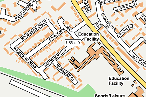 UB5 4JD map - OS OpenMap – Local (Ordnance Survey)