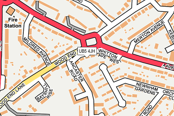 UB5 4JH map - OS OpenMap – Local (Ordnance Survey)