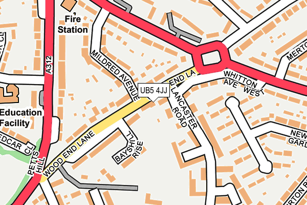 UB5 4JJ map - OS OpenMap – Local (Ordnance Survey)