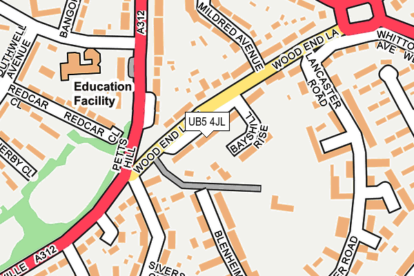 UB5 4JL map - OS OpenMap – Local (Ordnance Survey)