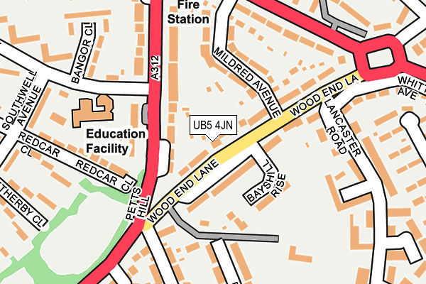 UB5 4JN map - OS OpenMap – Local (Ordnance Survey)