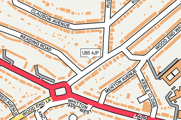 UB5 4JP map - OS OpenMap – Local (Ordnance Survey)
