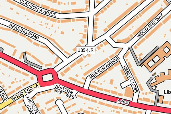 UB5 4JR map - OS OpenMap – Local (Ordnance Survey)