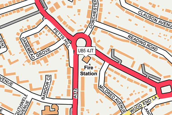 UB5 4JT map - OS OpenMap – Local (Ordnance Survey)