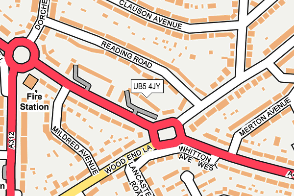 UB5 4JY map - OS OpenMap – Local (Ordnance Survey)