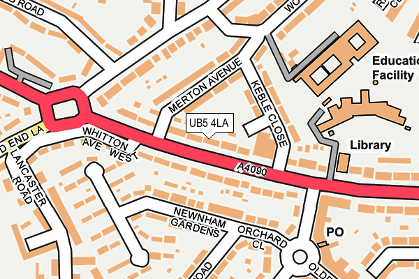 UB5 4LA map - OS OpenMap – Local (Ordnance Survey)