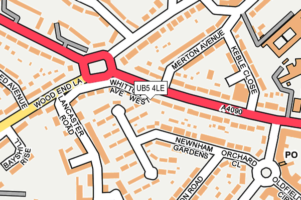 UB5 4LE map - OS OpenMap – Local (Ordnance Survey)