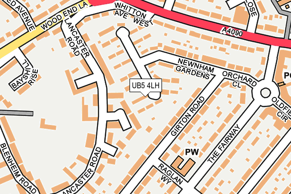 UB5 4LH map - OS OpenMap – Local (Ordnance Survey)