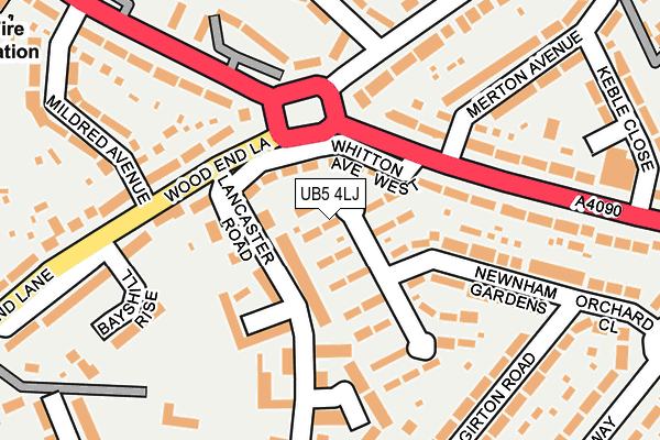 UB5 4LJ map - OS OpenMap – Local (Ordnance Survey)