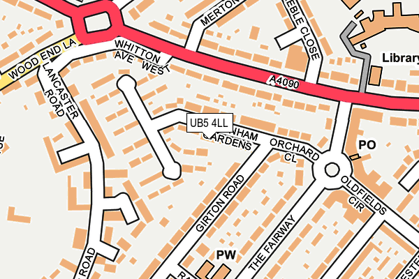 UB5 4LL map - OS OpenMap – Local (Ordnance Survey)