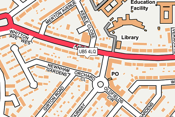 UB5 4LQ map - OS OpenMap – Local (Ordnance Survey)