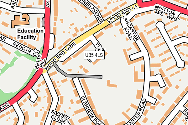 UB5 4LS map - OS OpenMap – Local (Ordnance Survey)