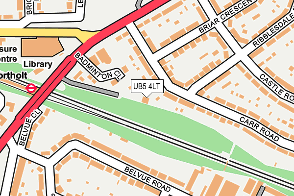 UB5 4LT map - OS OpenMap – Local (Ordnance Survey)