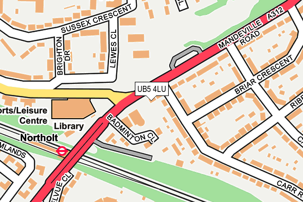 UB5 4LU map - OS OpenMap – Local (Ordnance Survey)