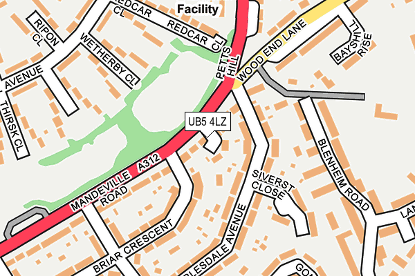 UB5 4LZ map - OS OpenMap – Local (Ordnance Survey)