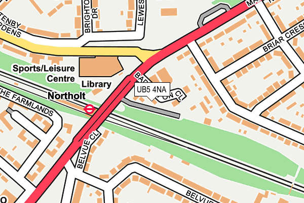 UB5 4NA map - OS OpenMap – Local (Ordnance Survey)